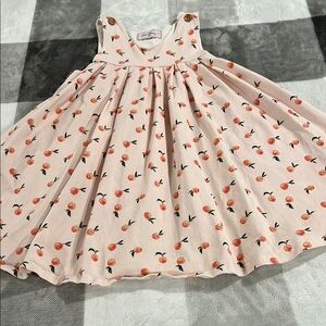 Sweet Honey Charming Peach Print Kids Dress/Top